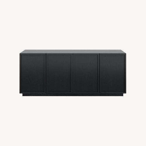Used Joss & Main Hudson Black Wood Media Storage for sale on AptDeco