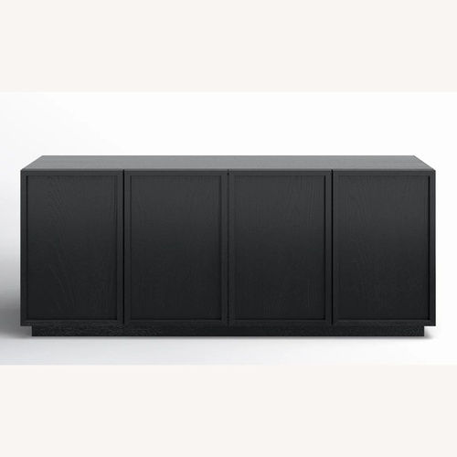 Used Joss & Main Hudson Black Wood Media Storage for sale on AptDeco