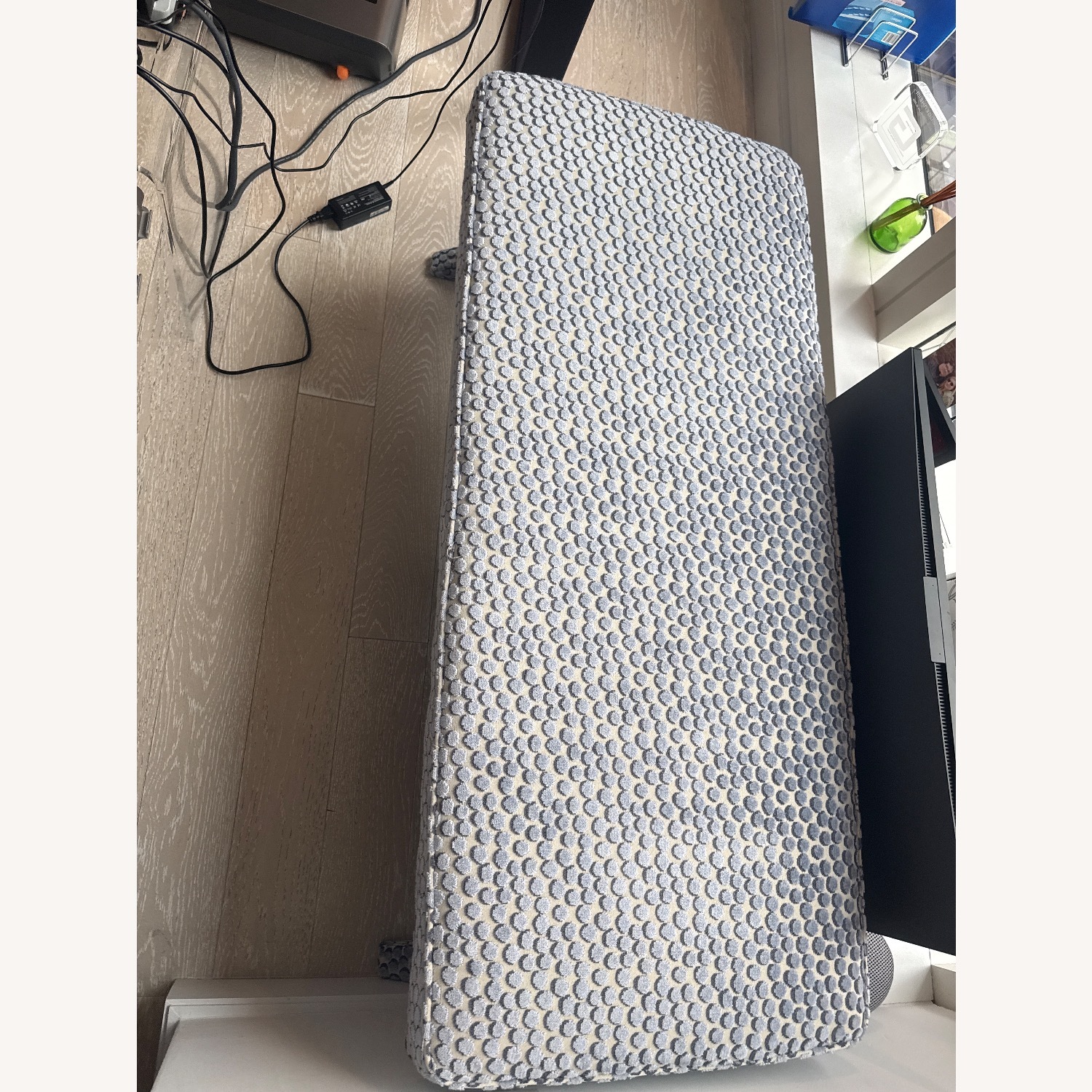 Jonathan Adler Blue Dot Velvet Bench - image-2