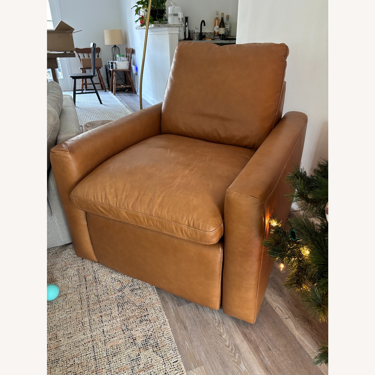 Crate & Barrel Tillery Collection Leather Recliner - image-2