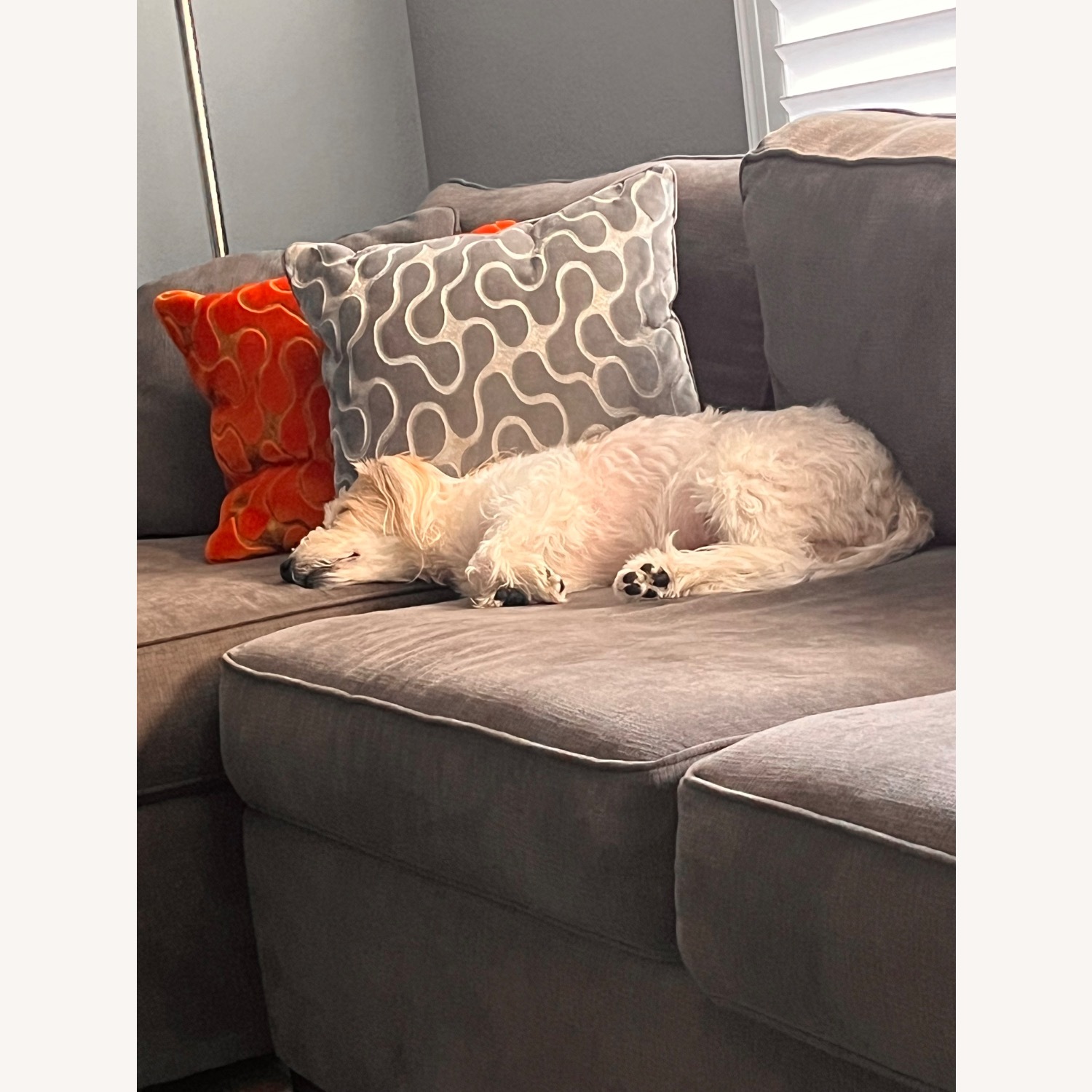 Macy's Radley Light Gray Fabric 3+ Piece Sectional - image-2