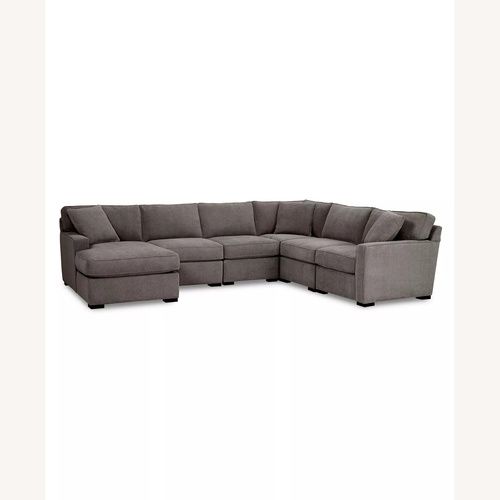 Used Macy's Radley Light Gray Fabric 3+ Piece Sectional for sale on AptDeco