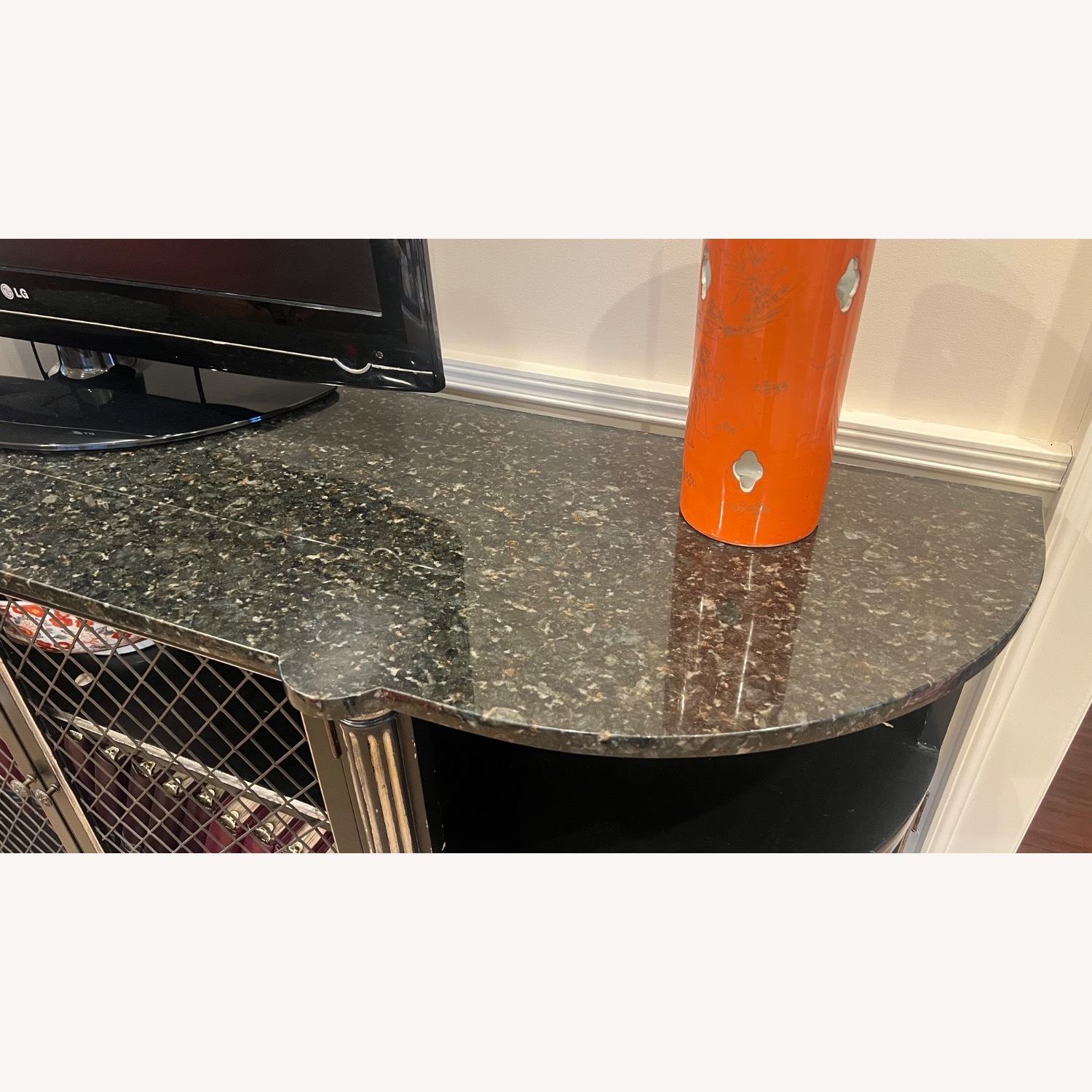 Vintage/Antique Black Sideboard With Marble Top - image-2