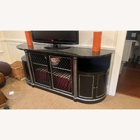 Vintage/Antique Black Sideboard With Marble Top