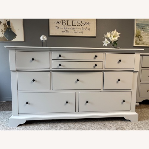 Used Stanley Furniture Light Gray Wood Dresser for sale on AptDeco