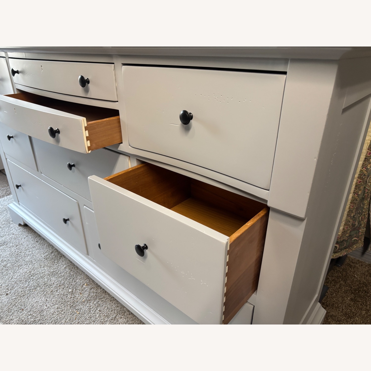 Stanley Furniture Light Gray Wood Dresser - image-1