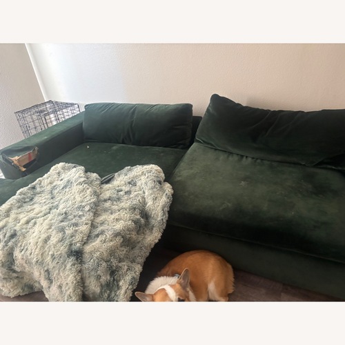 Used Anthropologie Green Wood Chaise Lounge for sale on AptDeco