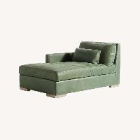 Anthropologie Green Wood Chaise Lounge