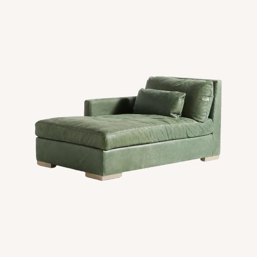 Used Anthropologie Green Wood Chaise Lounge for sale on AptDeco