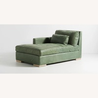 Anthropologie Green Wood Chaise Lounge