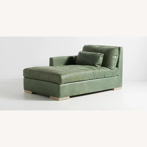 Used Anthropologie Green Wood Chaise Lounge for sale on AptDeco