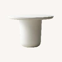 CB2 Lola Table White Stone Kitchen Island