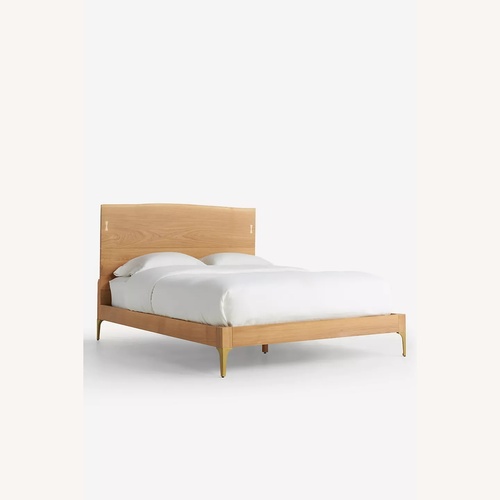 Used Anthropologie Light Brown Prana Live-Edge Bed for sale on AptDeco