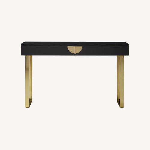 Used Anthropologie Black Lacquered Glinda Console Table for sale on AptDeco