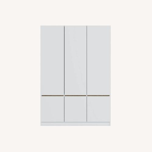 Used Wayfair White Wood Armoire for sale on AptDeco