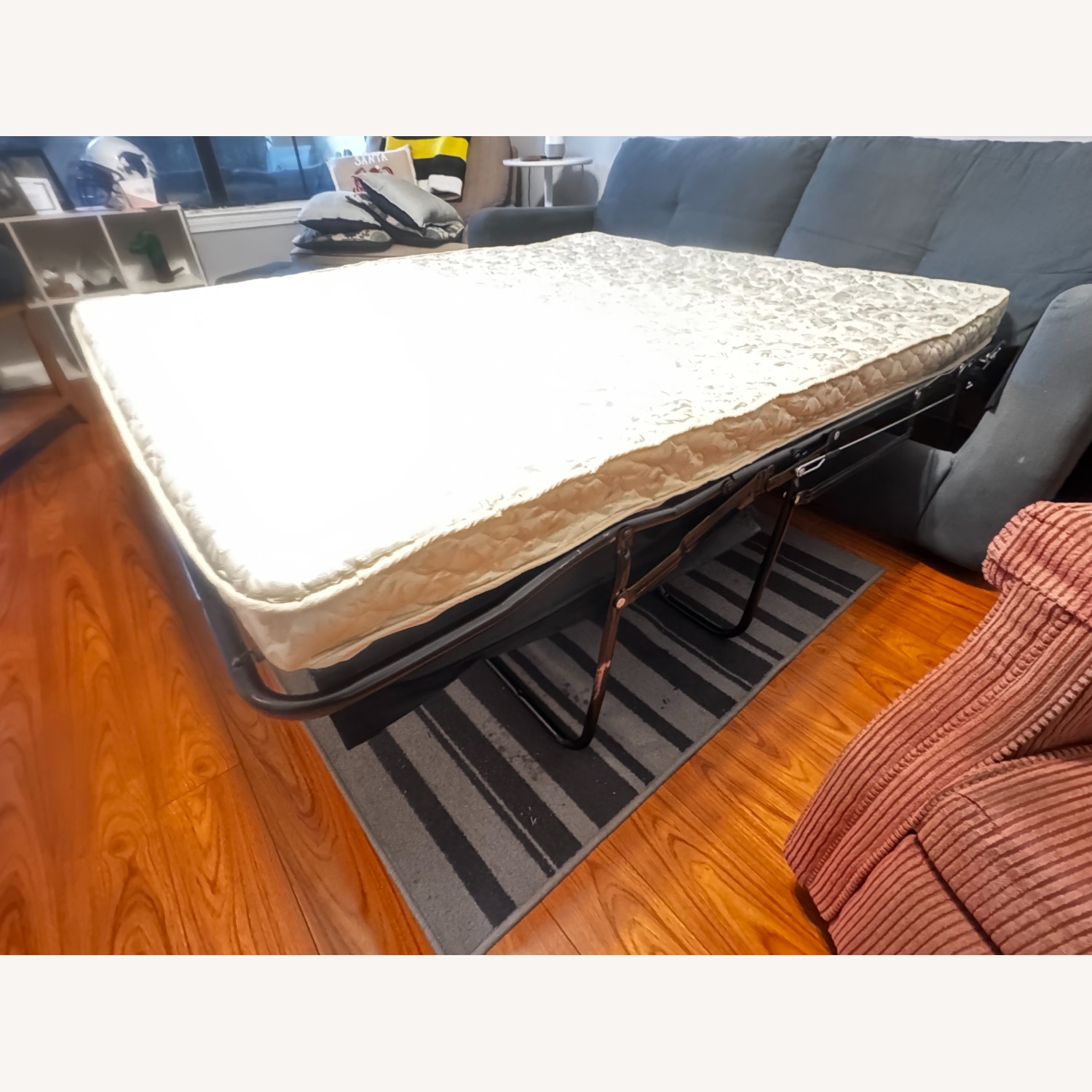 Leggett & Platt Blue Fabric Sleeper Sofa - image-2