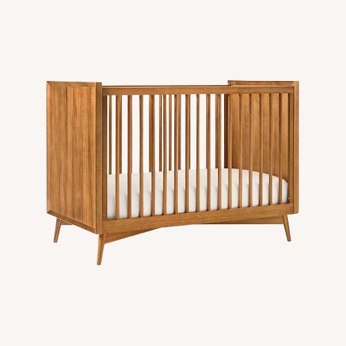 Used West Elm Dark Brown Mid-Century Modern Convertible Crib for sale on AptDeco