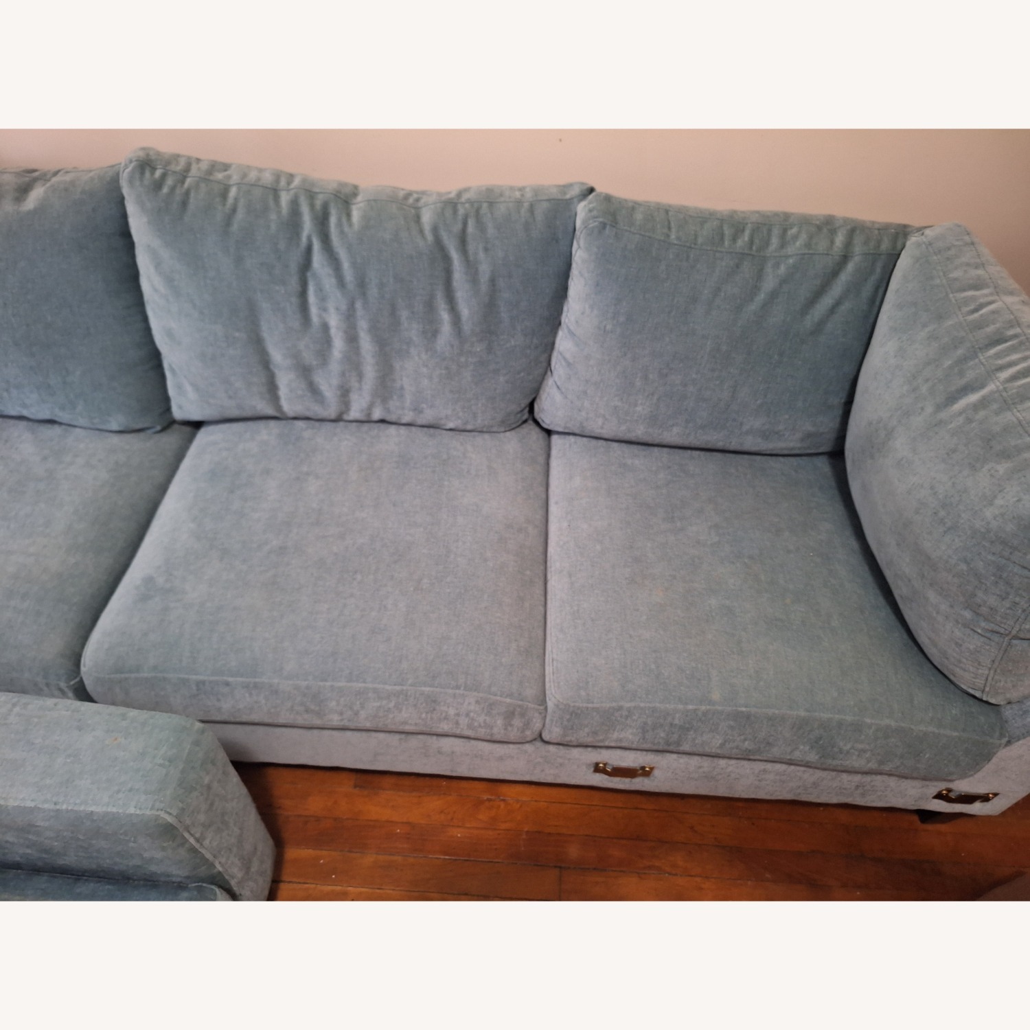 Bob's Discount Furniture Blue 2 Piece Sectional - image-2