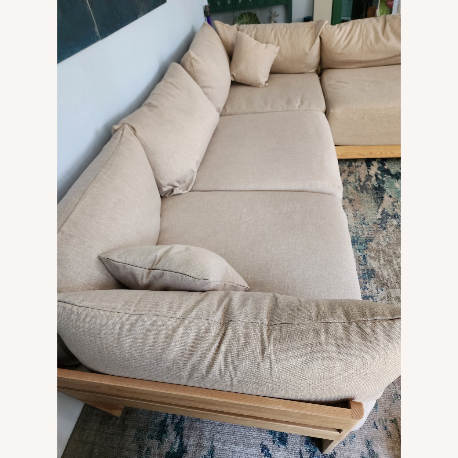 Inside Weather Bondi 5-Seat Sectional Almond Memory Foam - image-4