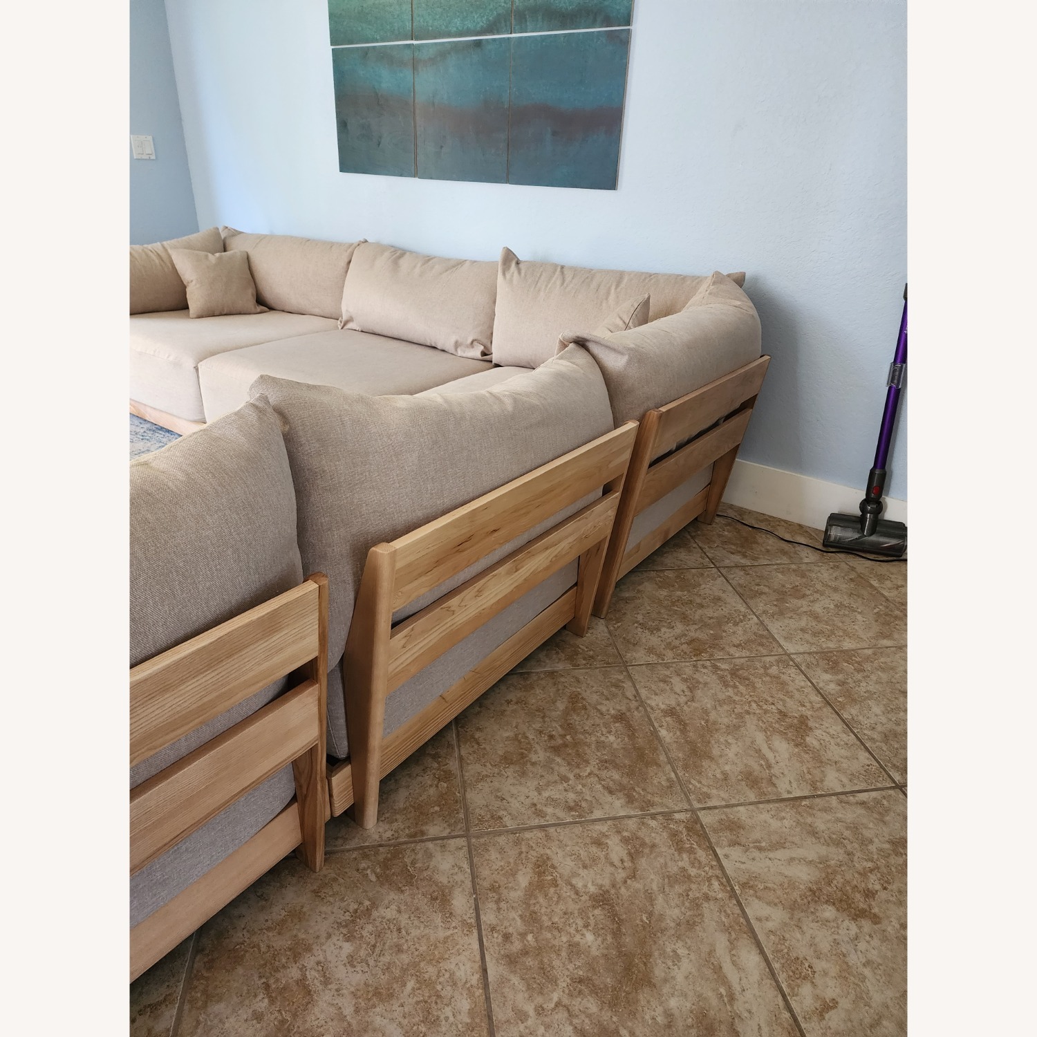 Inside Weather Bondi 5-Seat Sectional Almond Memory Foam - image-2