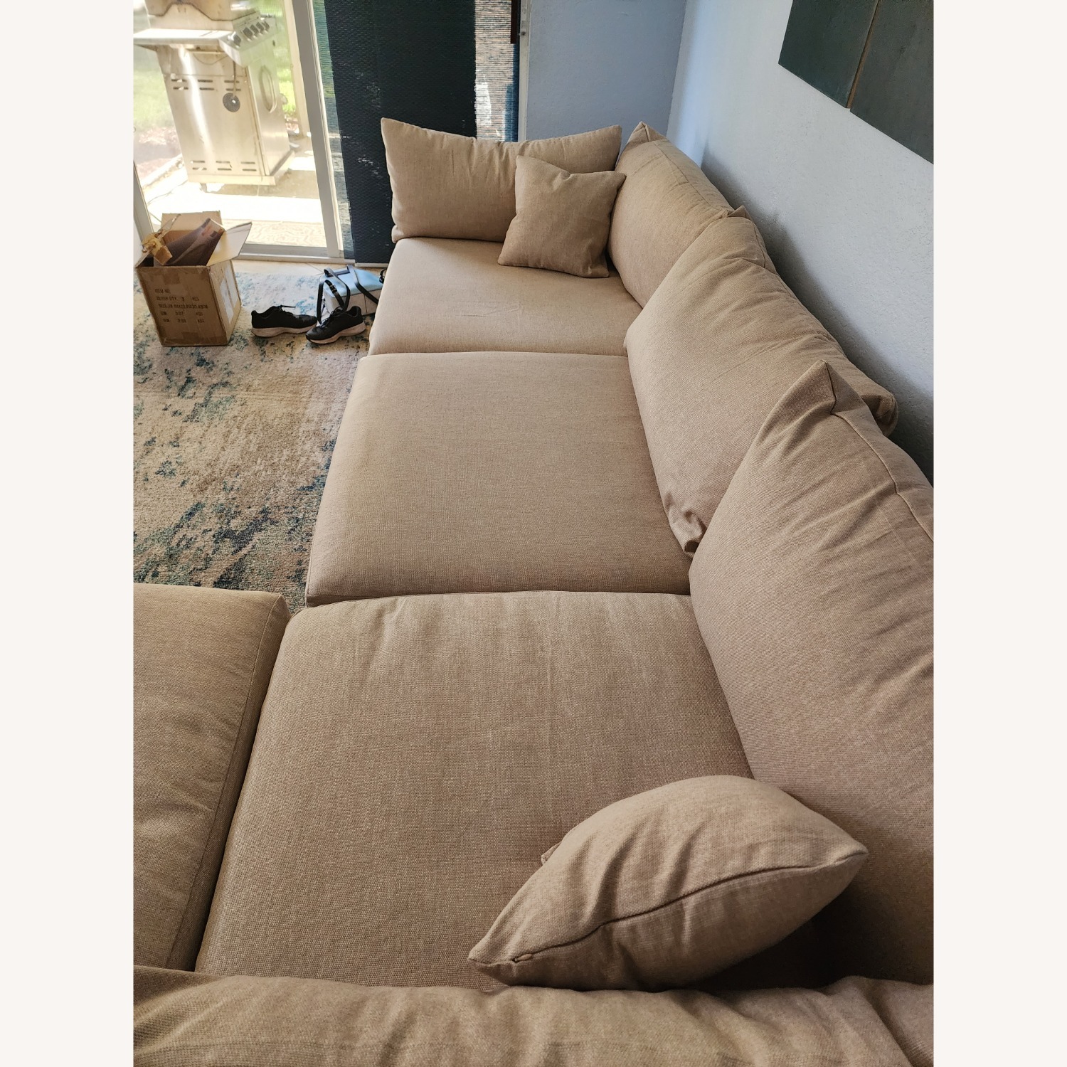 Inside Weather Bondi 5-Seat Sectional Almond Memory Foam - image-5