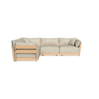 Inside Weather Bondi 5-Seat Sectional Almond Memory Foam