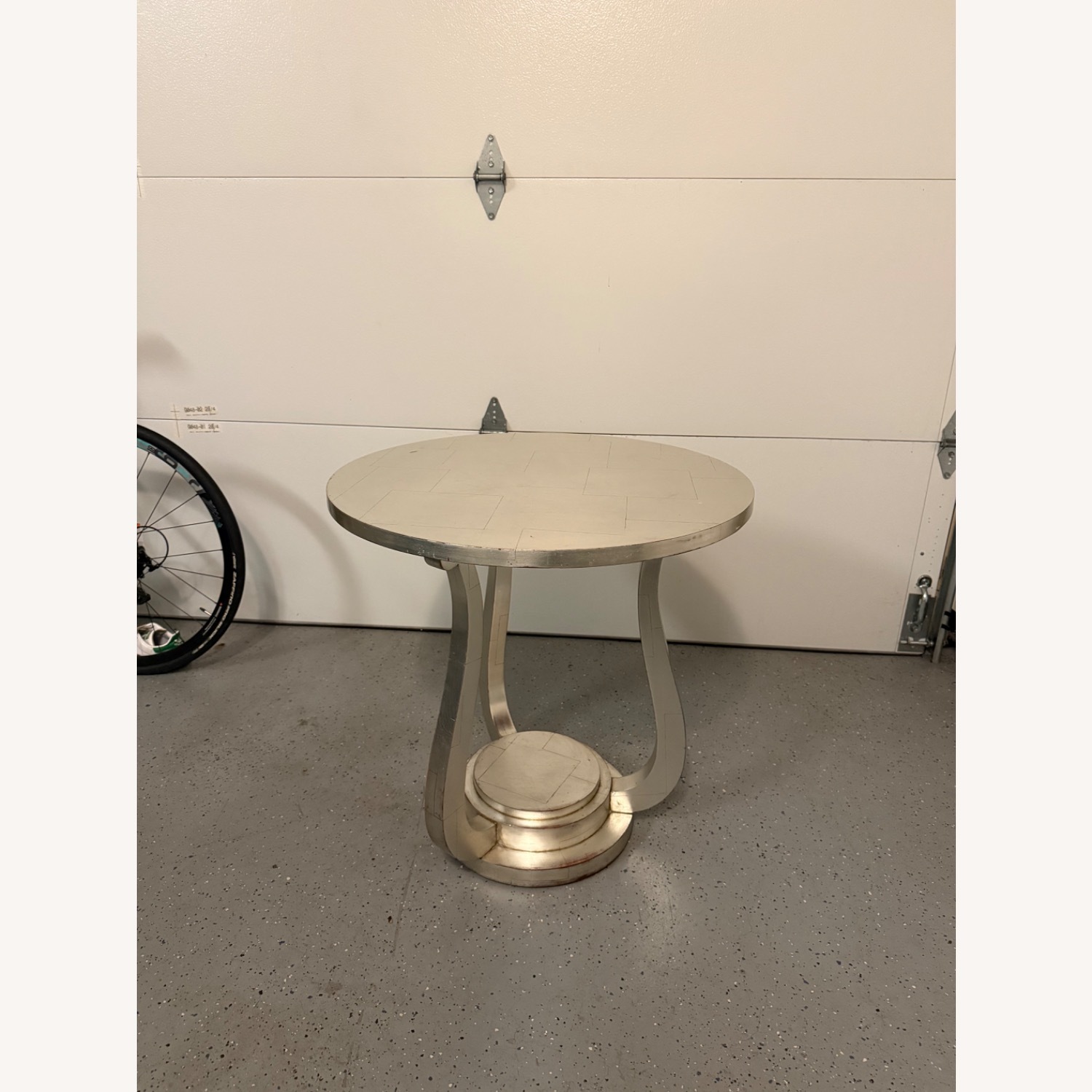 Hand-Leafed Lyre Harp Side Table - image-2