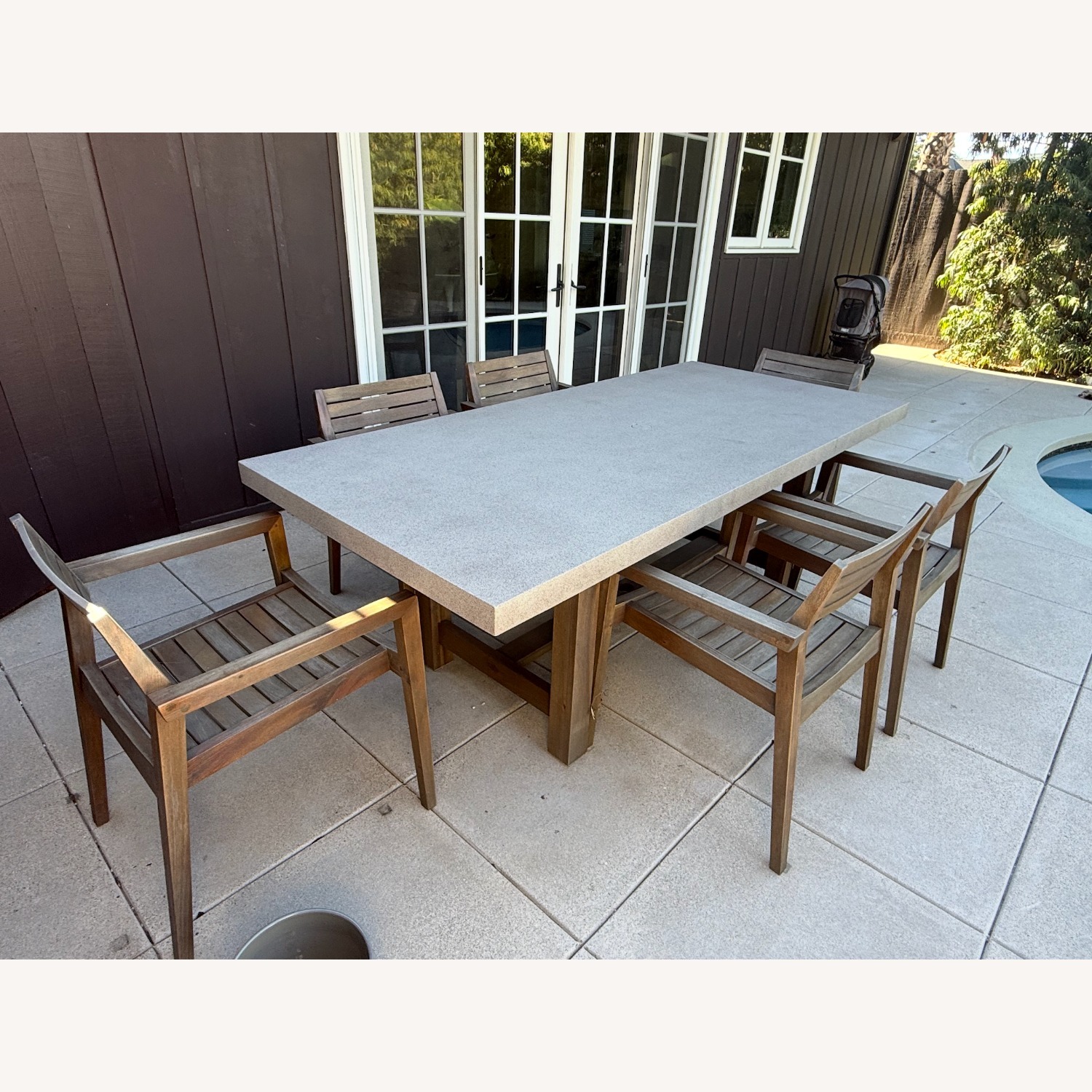 Crate & Barrel Abaco Natural Wood Patio Furniture - image-1