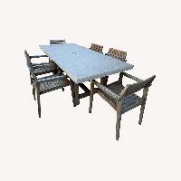 Crate & Barrel Abaco Natural Wood Patio Furniture