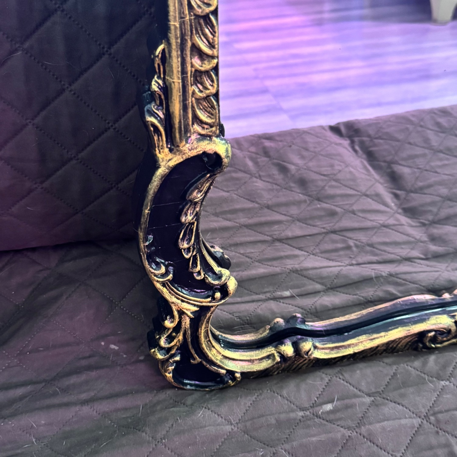 Antique 1940s Carved Mirror - image-3