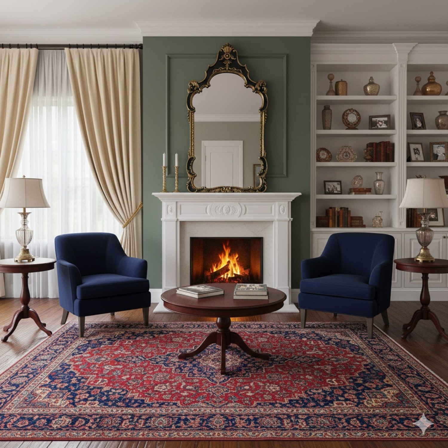 Antique 1940s Carved Mirror - image-6