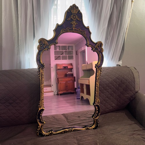 Used Antique 1940s Carved Mirror for sale on AptDeco