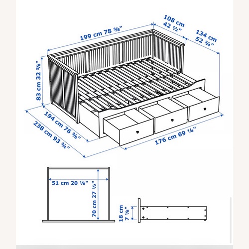 Used IKEA Hemnes White Daybed  for sale on AptDeco