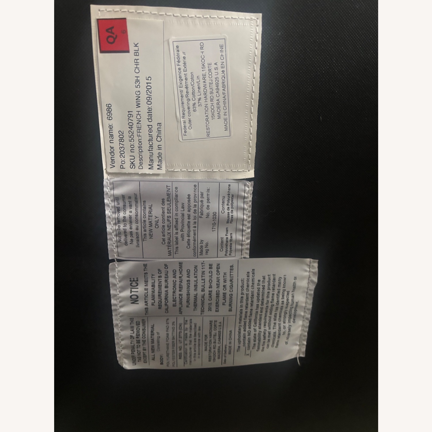  Restoration Hardware Wing Back Chairs - image-7