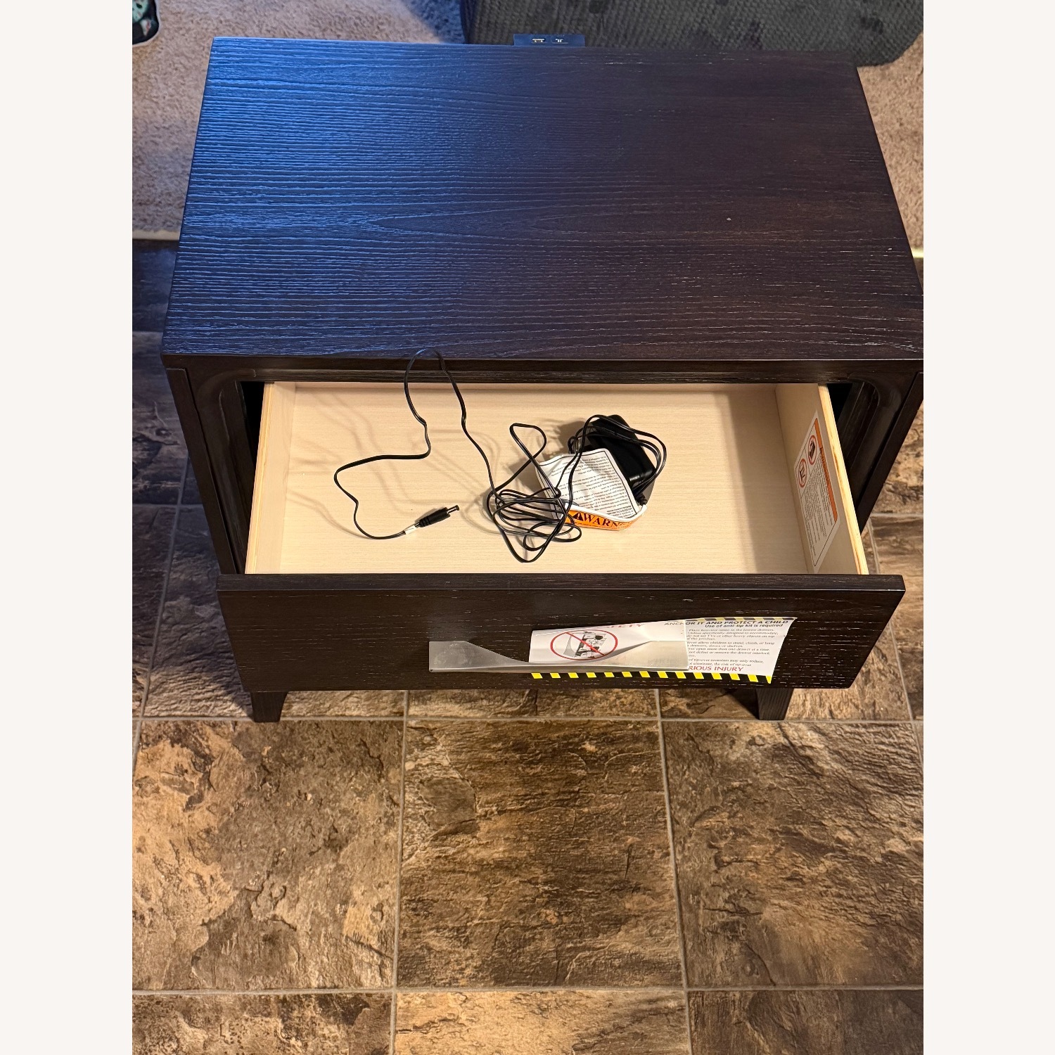 Bob's Discount Furniture Dark Brown Nightstand - image-2