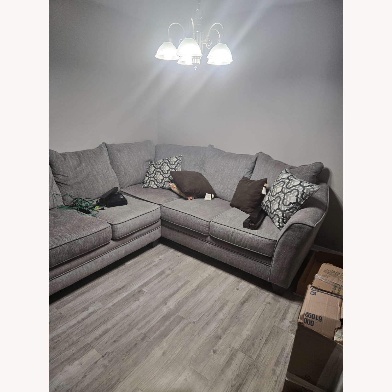 Dark Gray 2 Piece Sectional - image-2