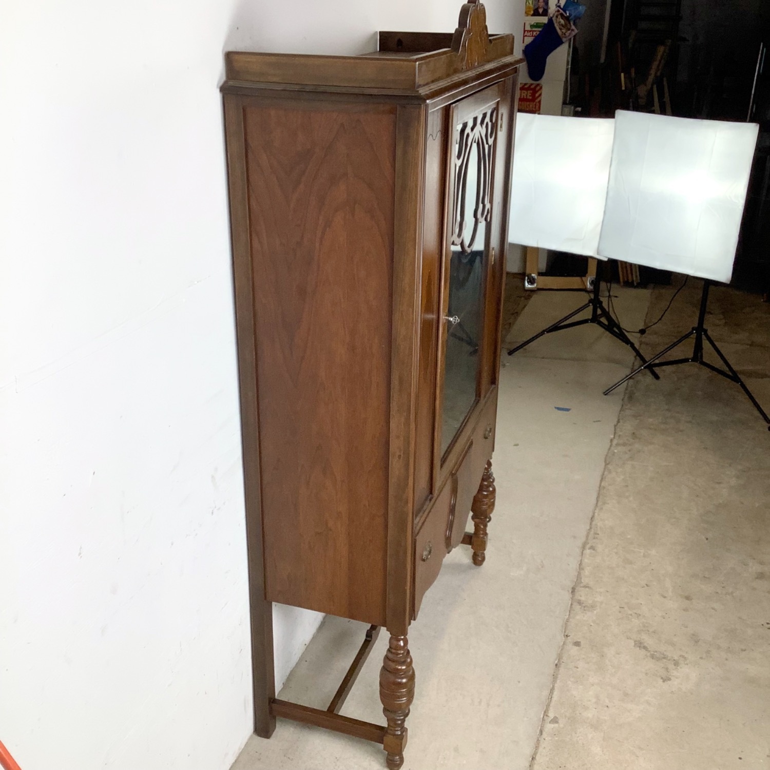 Early 20th Century Glass Front Display Cabinet - image-6