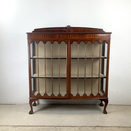 Used Chippendale Revival Mahogany Display Cabinet for sale on AptDeco