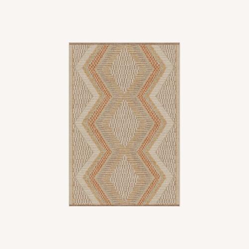 Used Etta Natural & Terra Flatwoven Rug 10X14 for sale on AptDeco