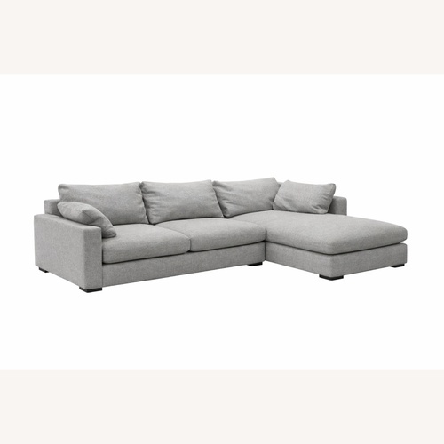 Used West Elm Harmony Light Gray Fabric Chaise Lounge for sale on AptDeco