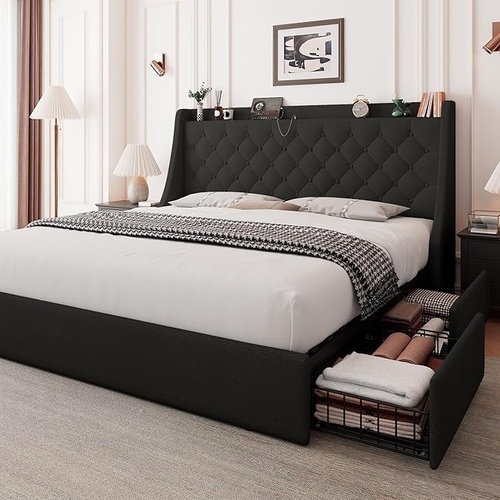 Used Amazon King Size Bed Frame for sale on AptDeco