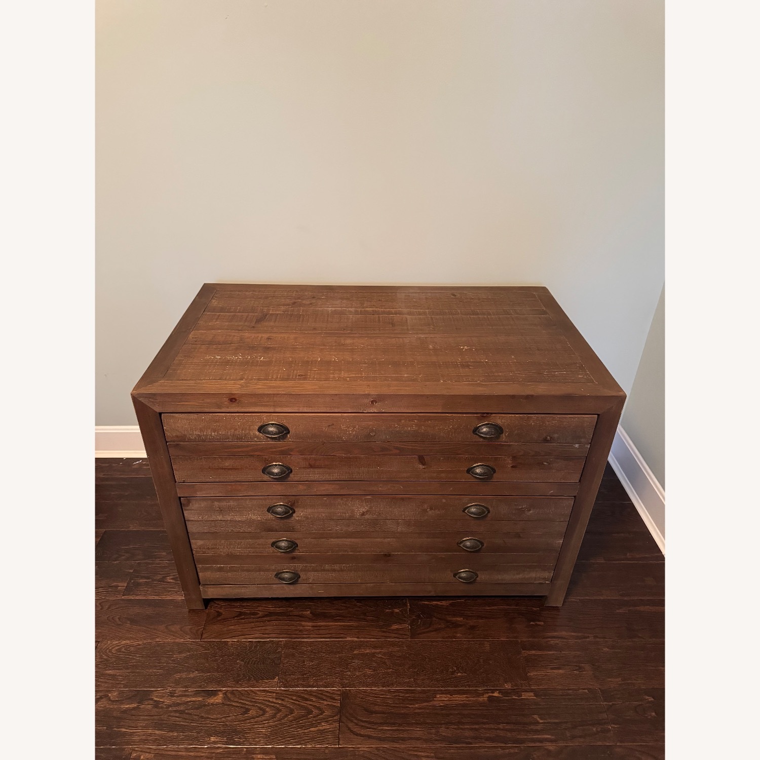 Restoration Hardware Printmaker's Brown Wood Dresser - image-2