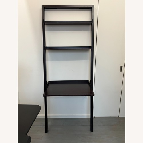 Used Crate & Barrel Sloane Leaning Desk in Espresso Finish for sale on AptDeco