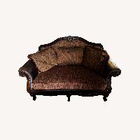 Raymour & Flanigan Dark Brown 2 Seater Sofa