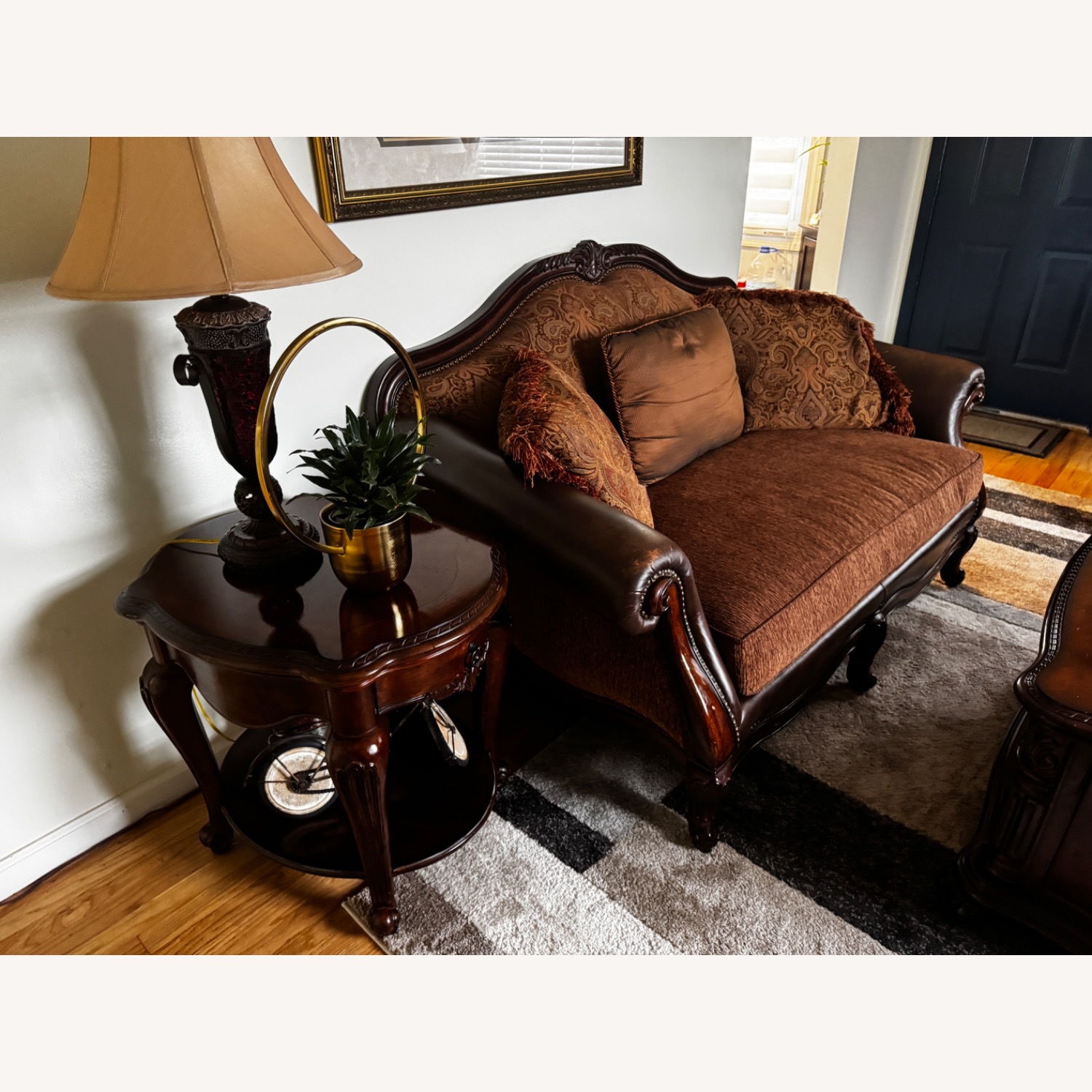 Raymour & Flanigan Dark Brown 2 Seater Sofa - image-2