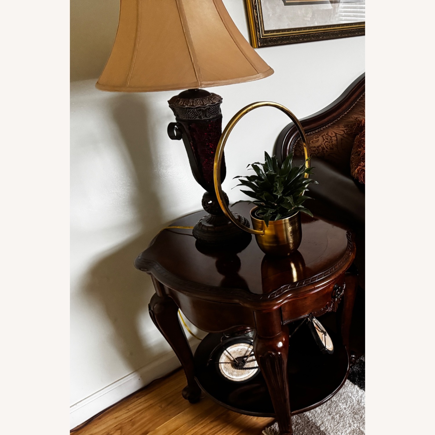 Raymour & Flanigan Dark Brown Side Table - image-0