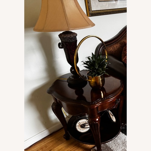 Used Raymour & Flanigan Dark Brown Side Table for sale on AptDeco