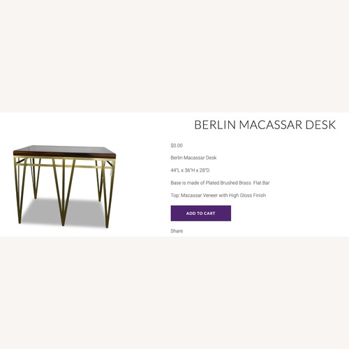 Used Davinci Custom Standing Desk Dark Brown Wood Desk for sale on AptDeco