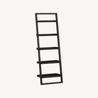 Crate & Barrel Sloane Leaning Bookshelf,Espresso Finish 