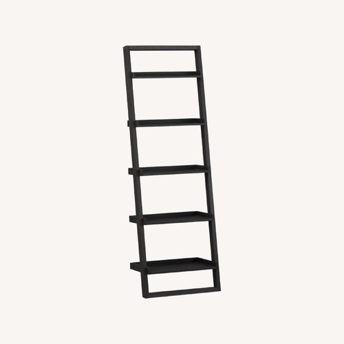 Used Crate & Barrel Sloane Leaning Bookshelf,Espresso Finish  for sale on AptDeco